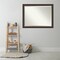 Beveled Wood Bathroom Wall Mirror, Cyprus Walnut Narrow Frame